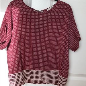 Madewell silk top with back tie